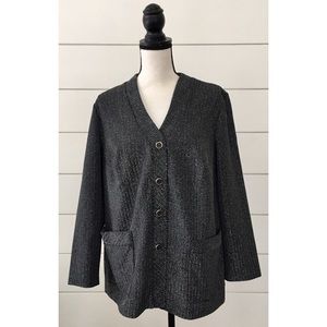 Vintage 70s Silver Metallic Cardigan
